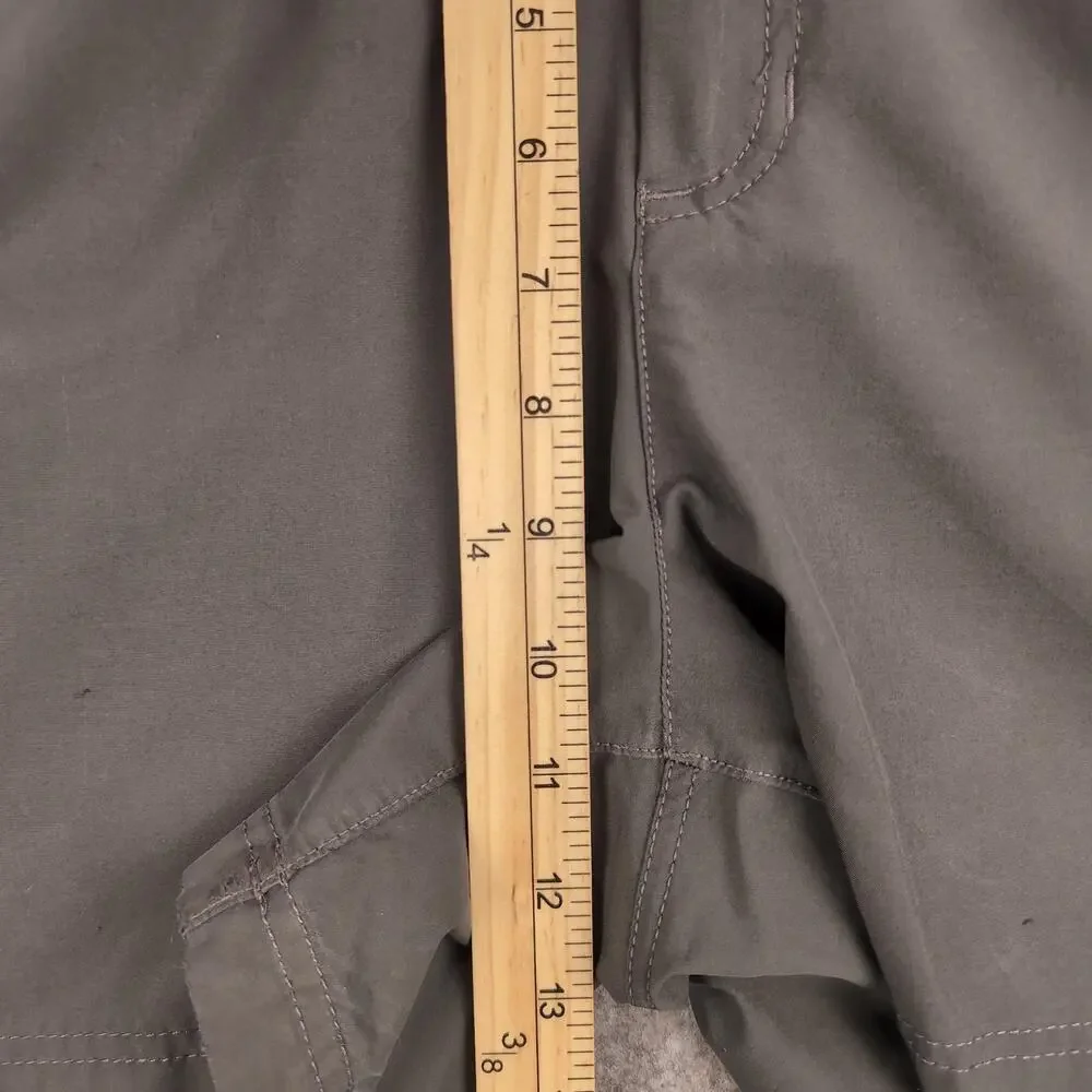 Eddie Bauer Shorts Womens 16 Gray Twill Cargo Hiking Travel Pockets Casual